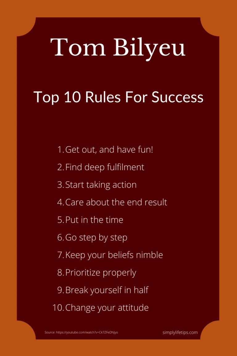 Tom Bilyeu Inspiring Story Top 10 Rules For Success Simply Life Tips